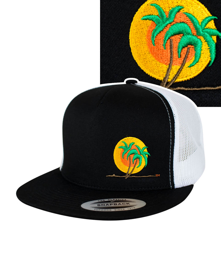 The Cledus - Palm hat featuring a classic snapback design with palm tree embroidered logo.