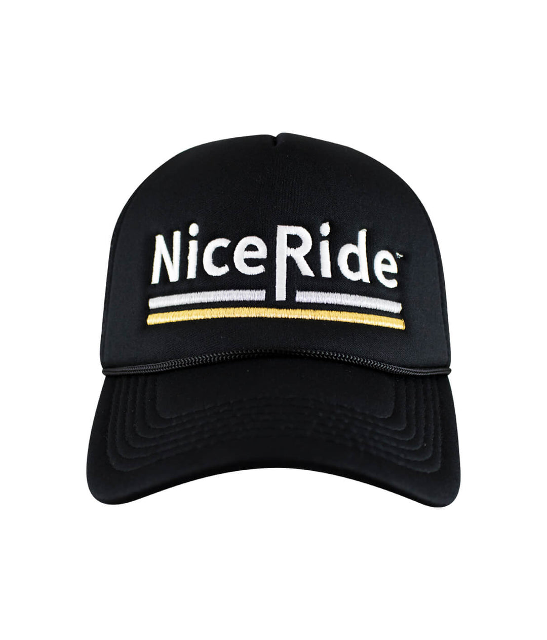 Low Tide Foam Trucker Baseball Hat with NiceRide embroidered logo on the front.