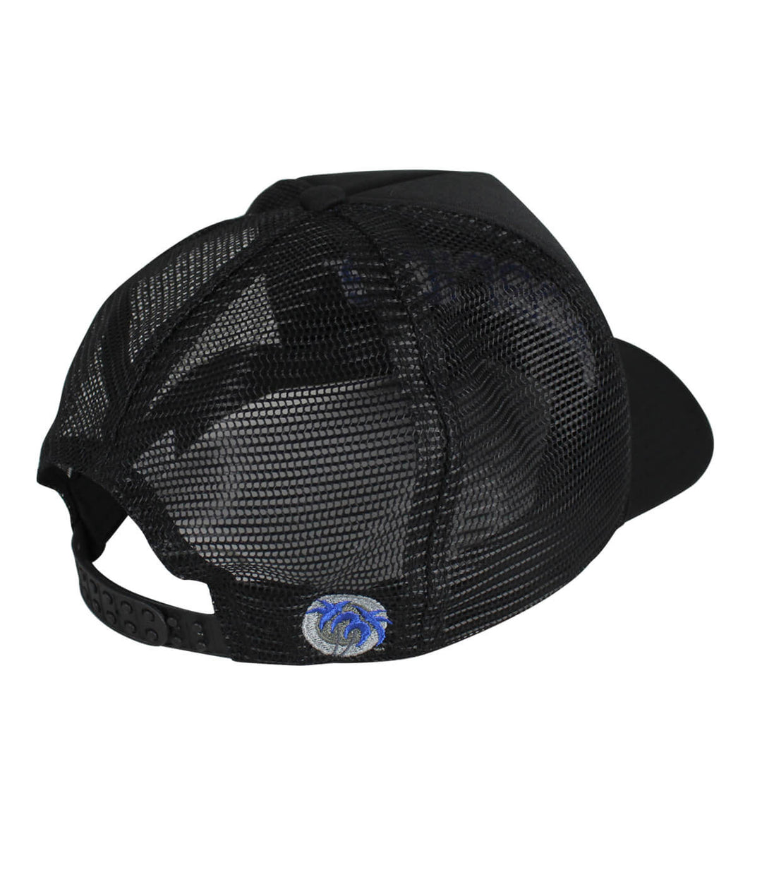 Black Foam Trucker Hat showcasing the NICERIDE logo, ideal for casual wear and outdoor activities.