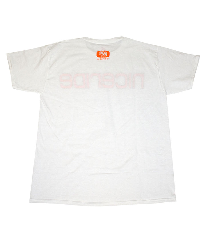 Back view of the Bold Tower shirt with NICERIDE logo printed on the rear, showcasing the design.