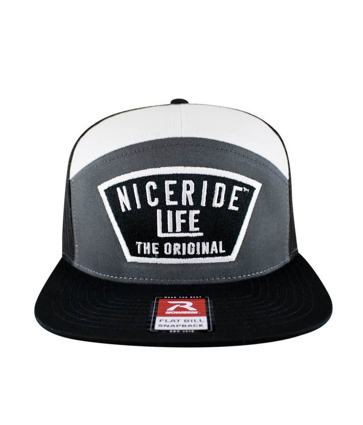 "Grinder" 7 Panel Trucker Snapback Hat, NICERIDE&
