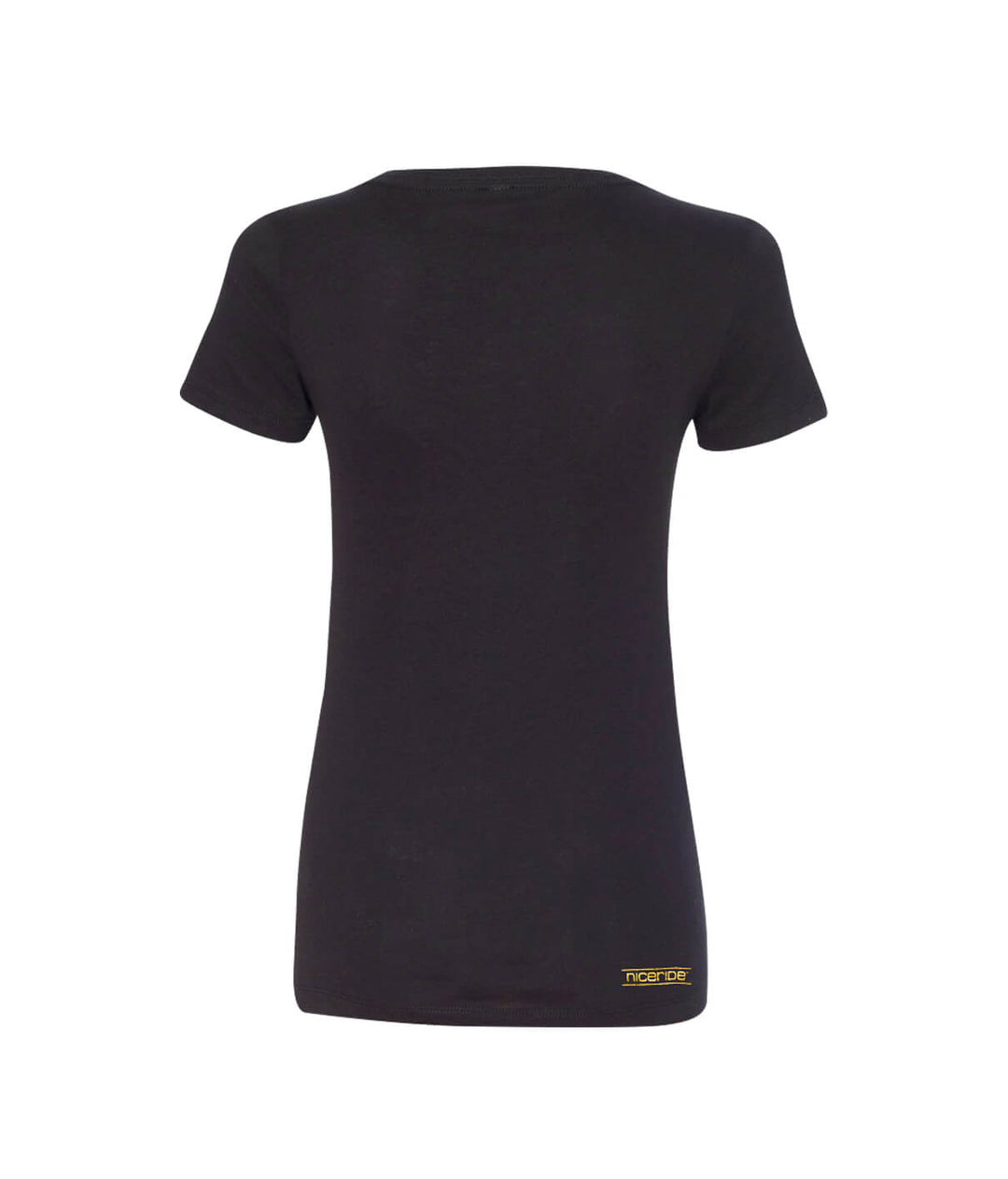 Back view of Raceday Beaches V-Neck shirt with NICERIDE logo, a soft and comfortable shirt.