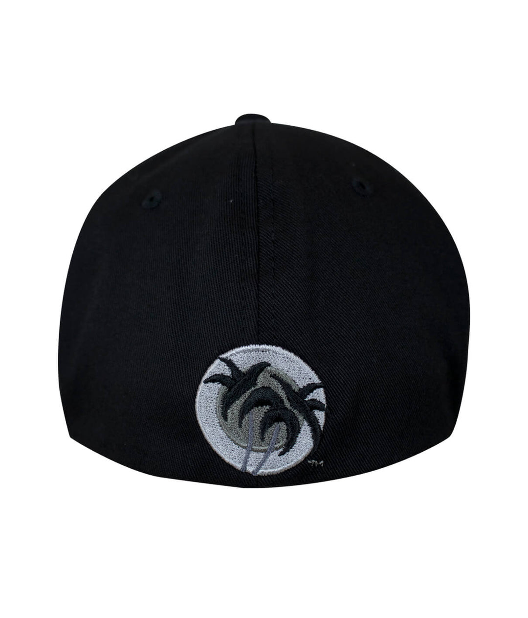 Back view of the Strong - LP Classic Flexfit Hat featuring a blacked out classic palm logo embroidered.