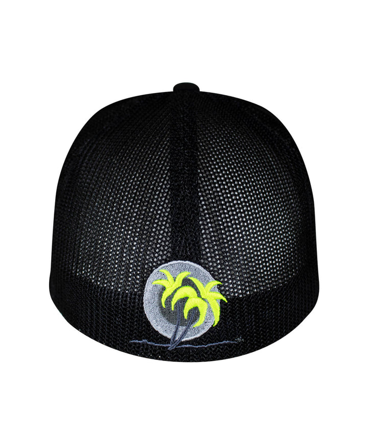 Reeling it In Meshback Flexfit Hat featuring embroidered Palm logo on the back, designed for style and comfort.
