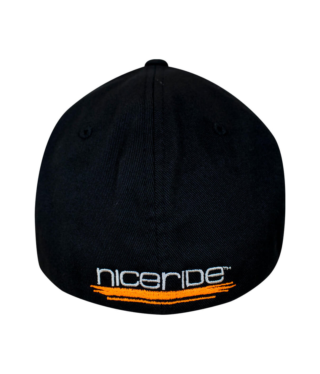 Back view of the Strong - Neon Classic Flexfit Hat featuring NICERIDE logo embroidered in neon accents.