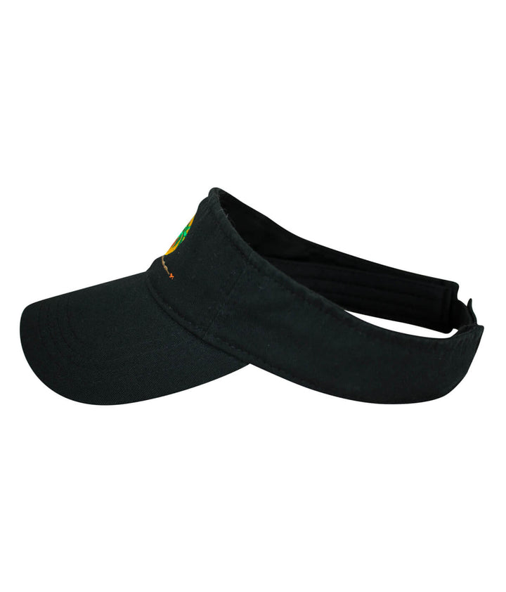 Classic Palm visor in black, made of 100% cotton with embroidered logo and pre-curved brim.