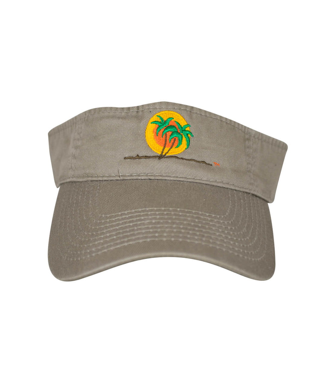 Classic Palm visor made of 100% cotton with embroidered logo, perfect for sunny days.