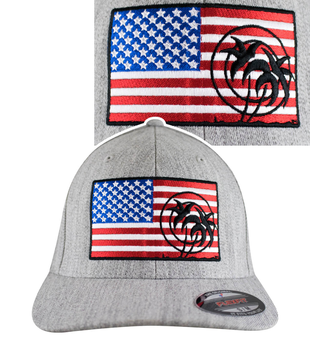 Pride Classic Flexfit Hat featuring American flag design and NICERIDE logo, perfect hat for expressing pride.