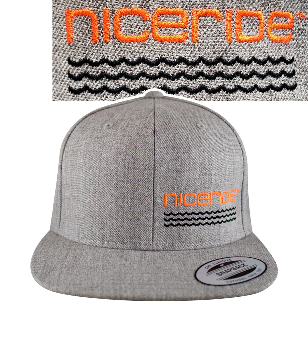 "On The Water" Heather Grey Snapback Hat