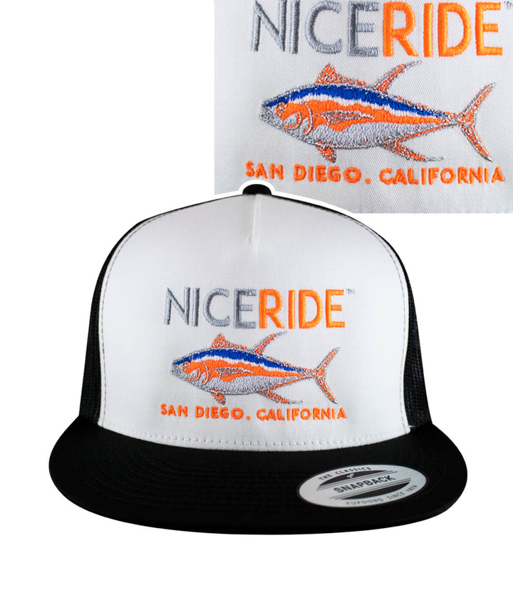 6006 Classic Snapback Trucker Hat with NICERIDE design, featuring the focus keyword: hat.