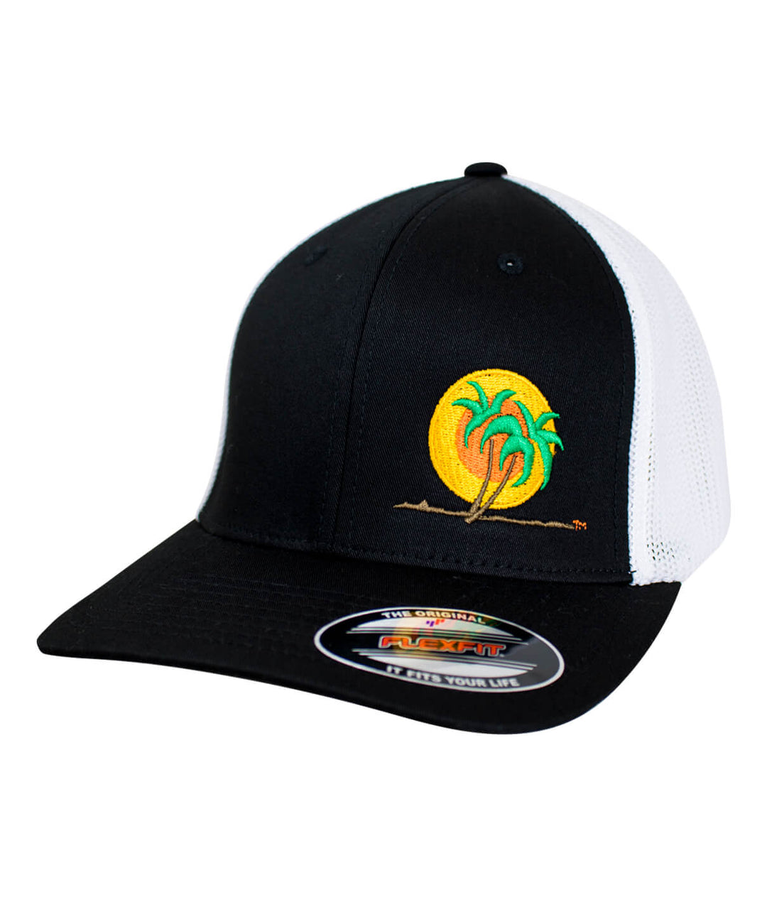 Classic Palm Meshback Flexfit Hat with embroidered palm logo and NICERIDE branding, a stylish hat for all occasions.