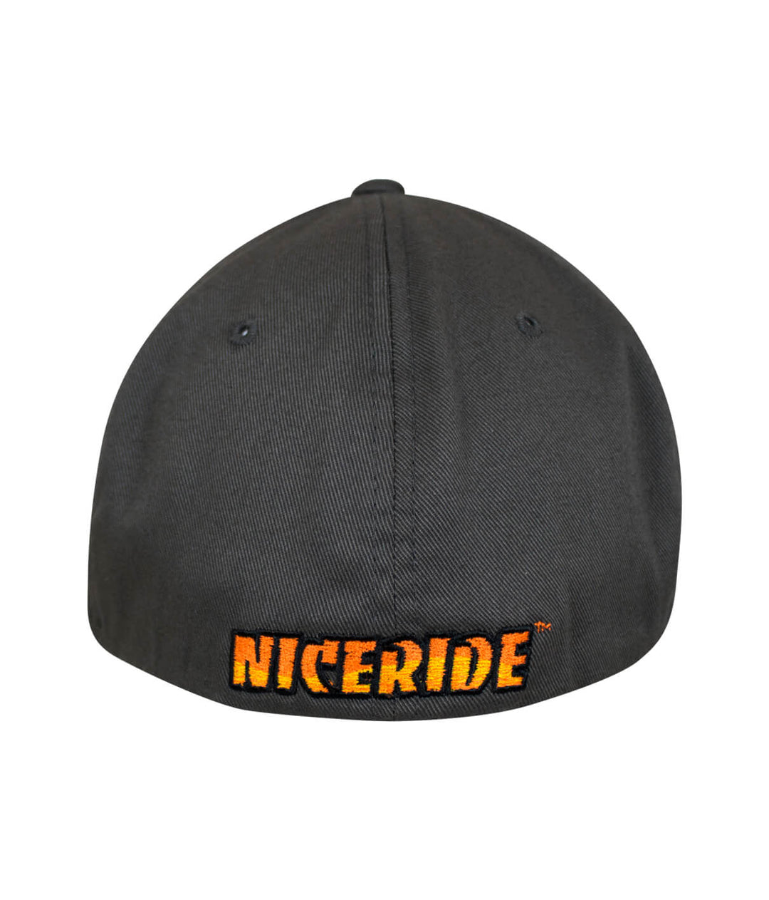 Back view of NICERIDE embroidered Classic Palm hat showcasing the logo on a classic baseball cap.