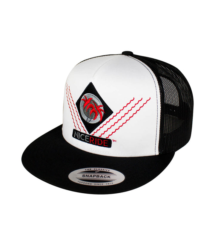 Diamond Head Trucker Hat featuring NICERIDE logo and classic design, perfect stylish hat for outdoor wear.