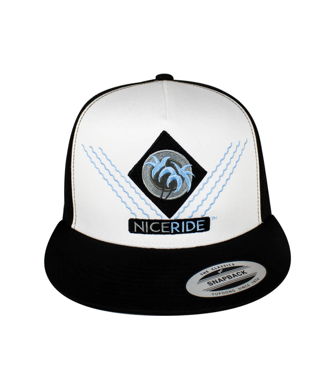 Diamond Head Trucker Hat featuring NICERIDE's embroidered design, a stylish hat for casual wear.
