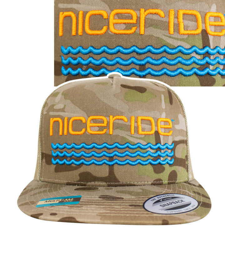 Hat featuring camo design with &