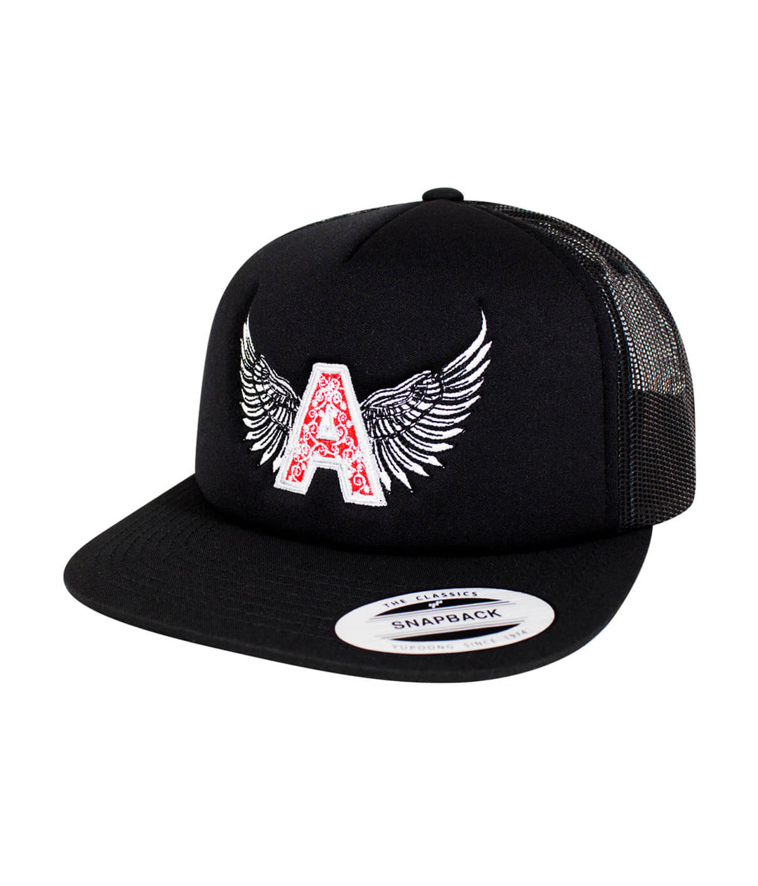 Angel Flatbill Foam Trucker Hat featuring NICERIDE&