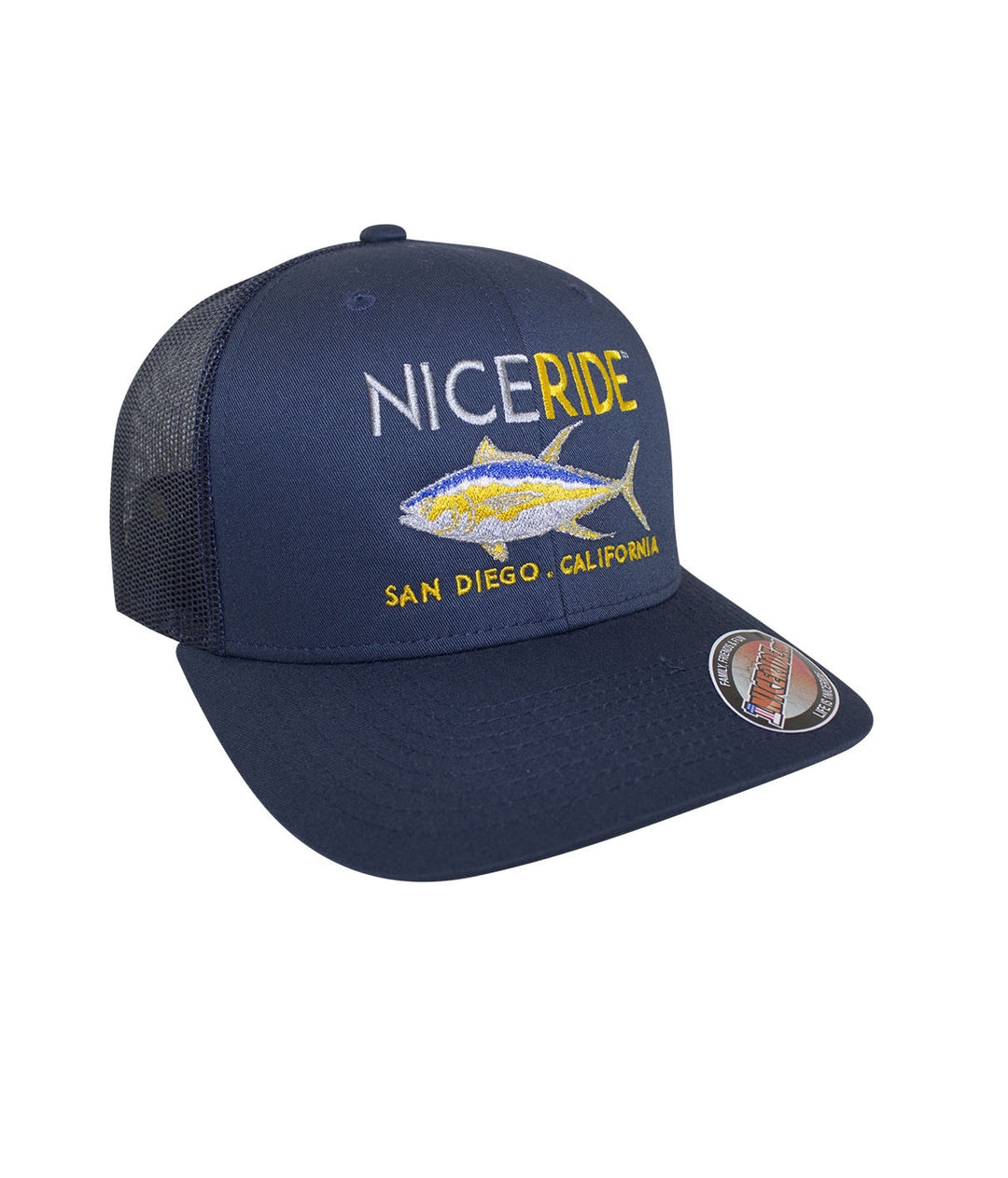 Niceride hat featuring embroidered design and mesh back, perfect for outdoor activities and sports.