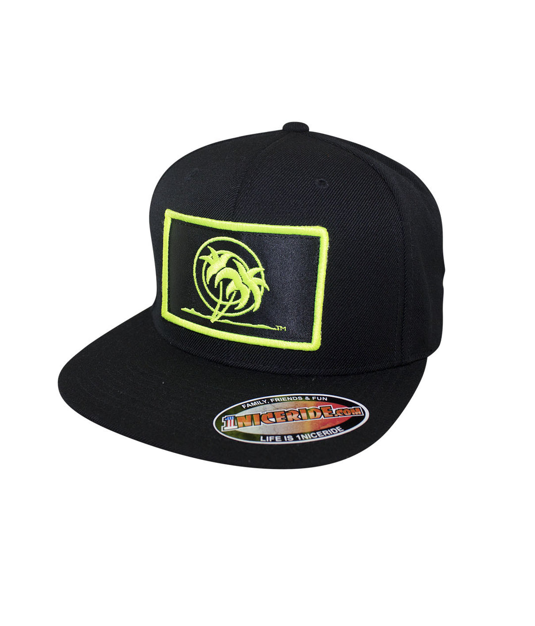 Urban Fever Snapback Hat featuring a stenciled palm patch embroidered on the front. Ideal stylish hat for any occasion.