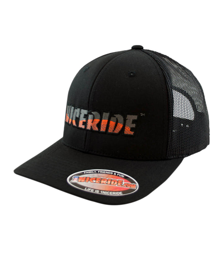 Tornado Retro Trucker Hat featuring NICERIDE logo, classic baseball cap design, perfect for outdoor activities.
