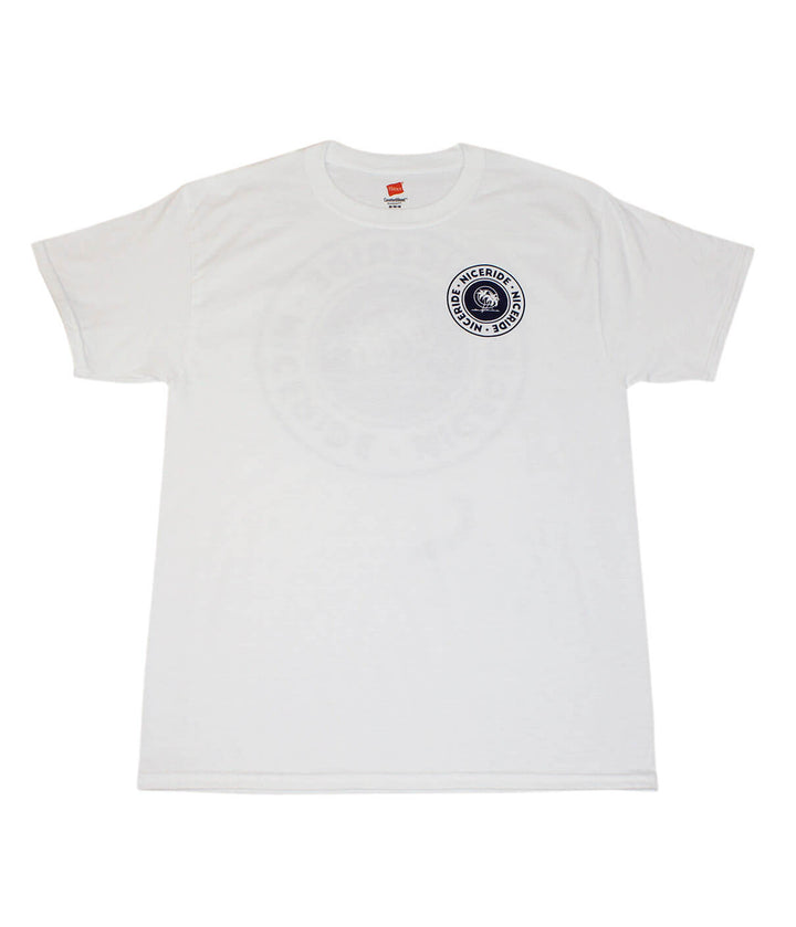 Solid shirt featuring a white Hanes men&