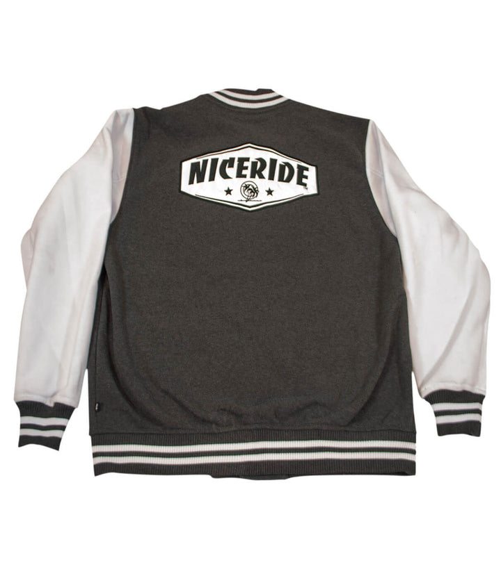 Grease Lightning jacket with NICERIDE logo on back and stylish design, perfect for casual wear.