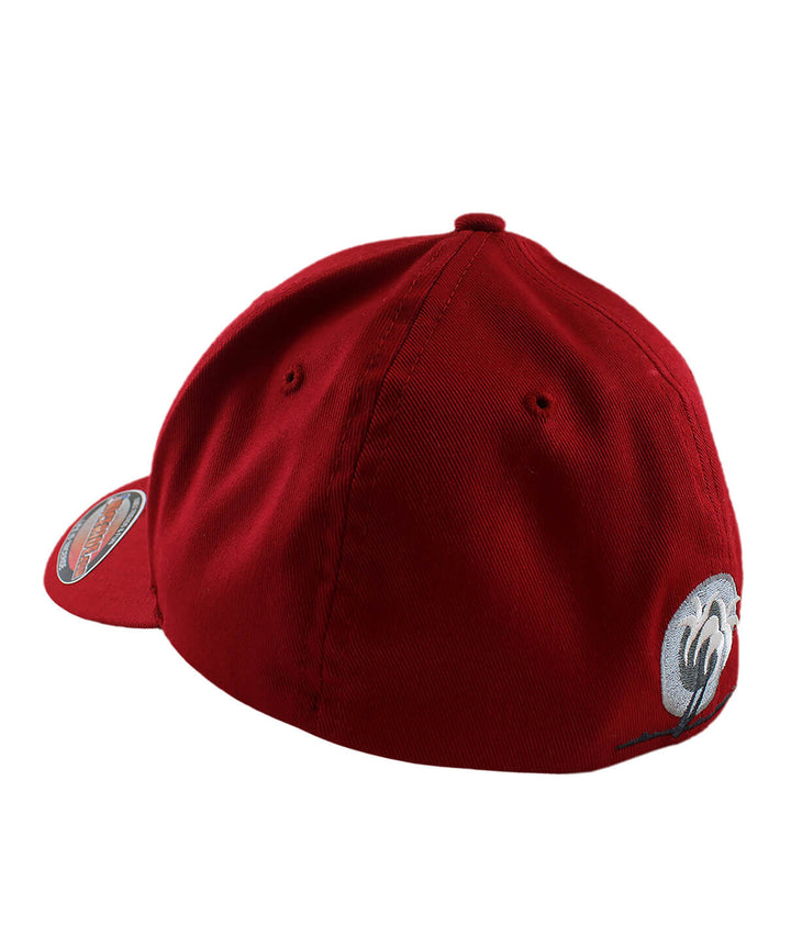 Back view of a red "Bottom&