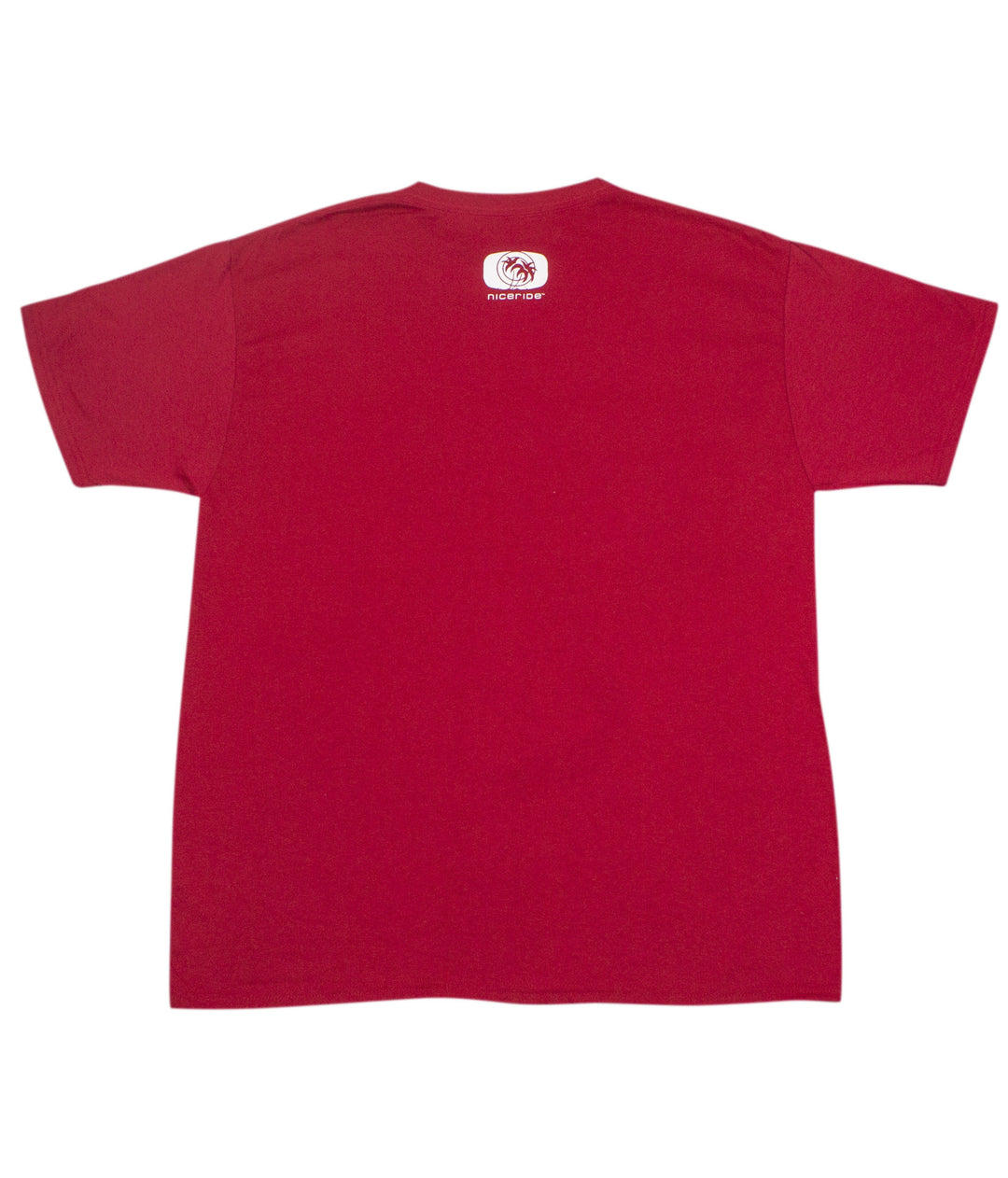 Back view of Boardwalk red Hanes Men&