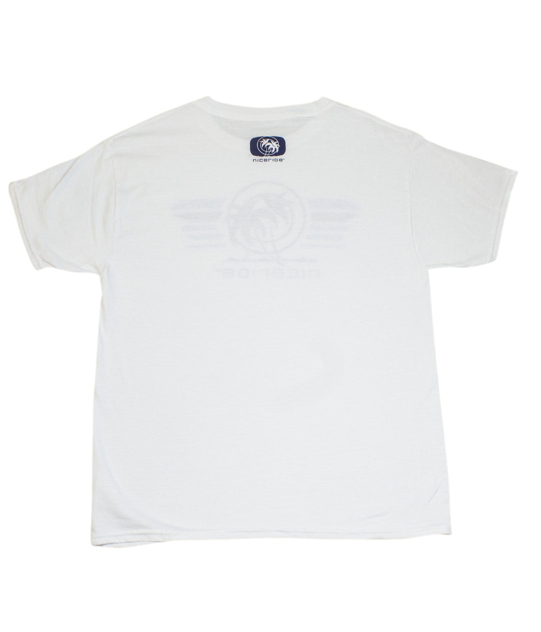 Back view of a white Hanes men&