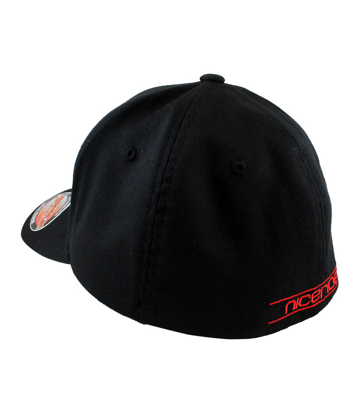 NIceride Pride Classic Flexfit hat showcasing the embroidered logo on the back panel, designed for style and comfort.