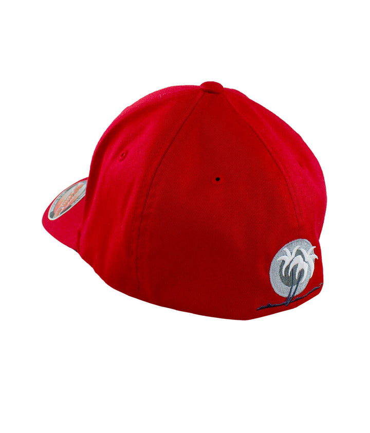 Back view of CR RIDE Classic Flexfit Baseball Cap featuring blacked out palm logo, perfect hat for stylish outdoor wear.