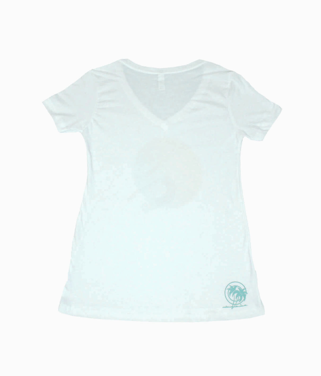 Breezy white shirt featuring v-neck design and NICERIDE&