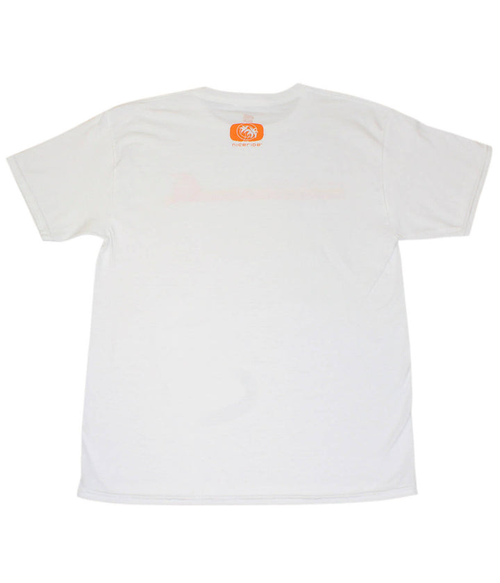 Back view of Tasty Waves white Hanes Men&