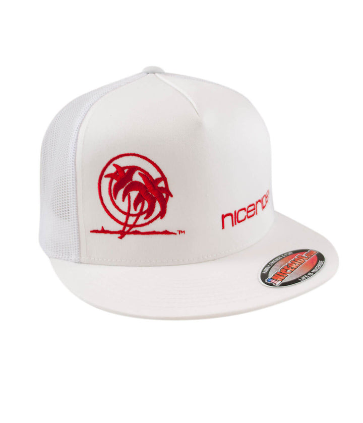 Palm Tower Trucker Hat featuring NICERIDE&